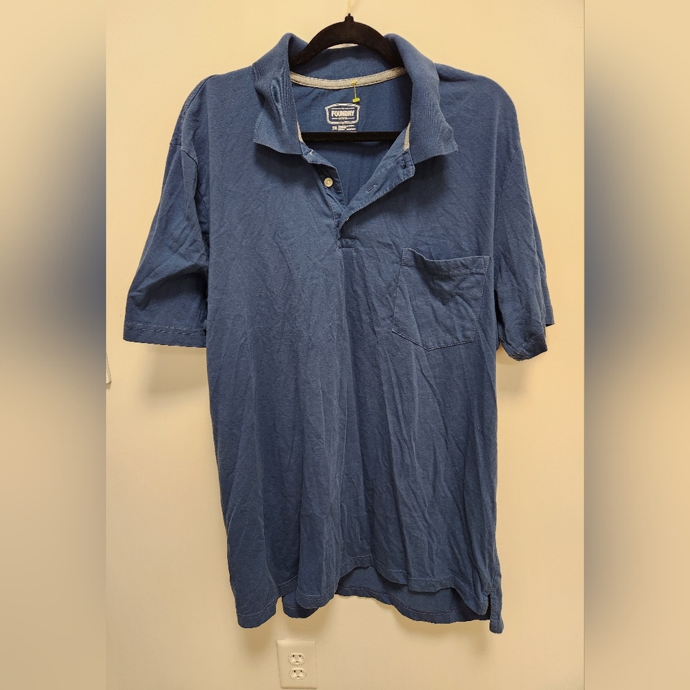 Foundry Supply Co. Blue Polo Shirt Men’s 2XL Cotton Blend